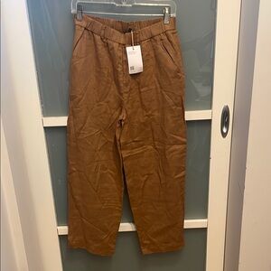 Quince Brown 100% Linen Pants, NWT, S
